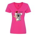 thumbnail image 1 of Inktastic I Heart Koalas Women's V-Neck T-Shirt, 1 of 5