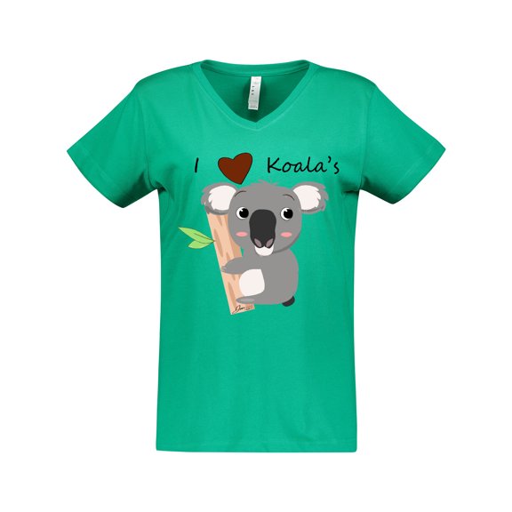 Inktastic I Heart Koalas Women's V-Neck T-Shirt