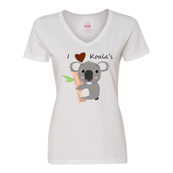 Inktastic I Heart Koalas Women's V-Neck T-Shirt
