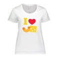 thumbnail image 1 of Inktastic I Heart Mac And Cheese Women's Plus Size T-Shirt, 1 of 5