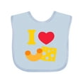 thumbnail image 1 of Inktastic I Heart Mac and Cheese Boys or Girls Baby Bib, 1 of 4