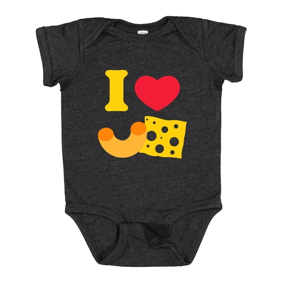 Inktastic I Heart Mac and Cheese Boys or Girls Baby Bodysuit