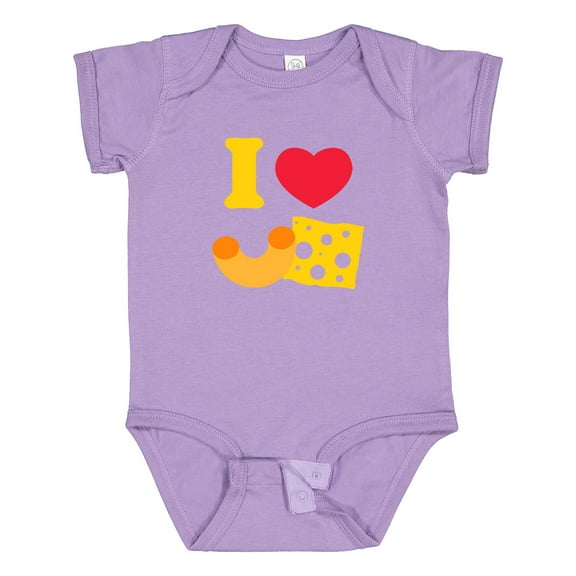 Inktastic I Heart Mac and Cheese Boys or Girls Baby Bodysuit