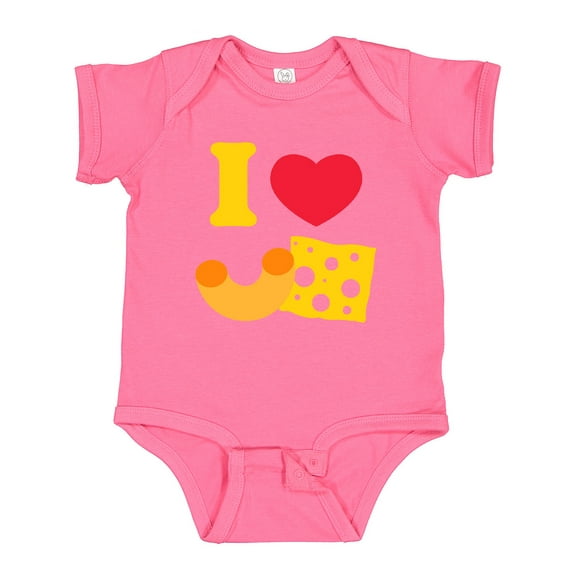Inktastic I Heart Mac and Cheese Boys or Girls Baby Bodysuit