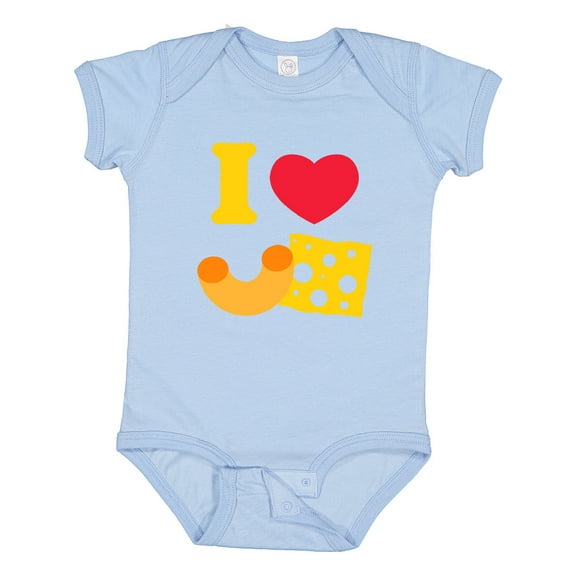 Inktastic I Heart Mac and Cheese Boys or Girls Baby Bodysuit