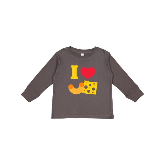 Inktastic I Heart Mac and Cheese Boys or Girls Long Sleeve Toddler T-Shirt