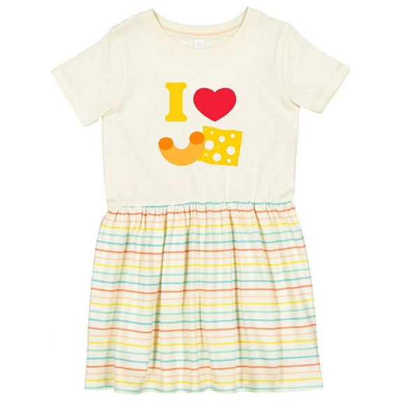 Inktastic I Heart Mac and Cheese Girls Toddler Dress
