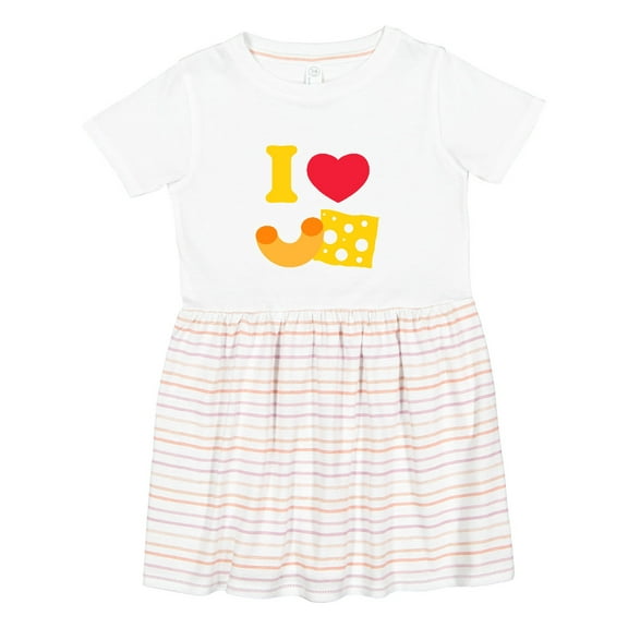 Inktastic I Heart Mac and Cheese Girls Toddler Dress