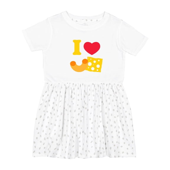 Inktastic I Heart Mac and Cheese Girls Toddler Dress