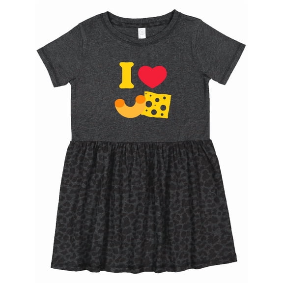 Inktastic I Heart Mac and Cheese Girls Toddler Dress