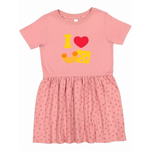 Inktastic I Heart Mac and Cheese Girls Toddler Dress