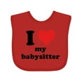 thumbnail image 1 of Inktastic I Heart My Babysitter Boys or Girls Baby Bib, 1 of 4