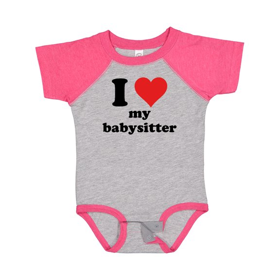Inktastic I Heart My Babysitter Boys or Girls Baby Bodysuit