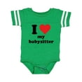 thumbnail image 1 of Inktastic I Heart My Babysitter Boys or Girls Baby Bodysuit, 1 of 5