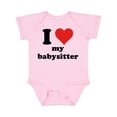thumbnail image 1 of Inktastic I Heart My Babysitter Boys or Girls Baby Bodysuit, 1 of 5