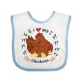thumbnail image 1 of Inktastic I Heart My Chickens Boys or Girls Baby Bib, 1 of 4