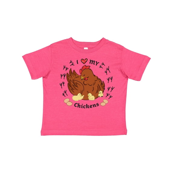 Inktastic I Heart My Chickens Boys or Girls Toddler T-Shirt