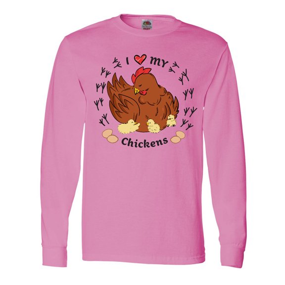 Inktastic I Heart My Chickens Long Sleeve T-Shirt