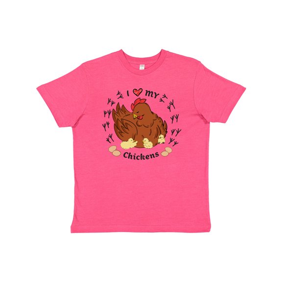 Inktastic I Heart My Chickens Youth T-Shirt