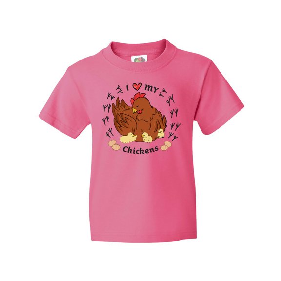 Inktastic I Heart My Chickens Youth T-Shirt