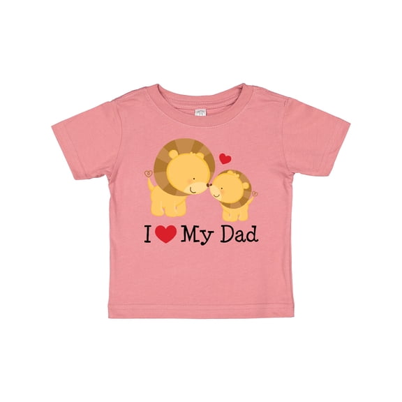 Inktastic I Heart My Dad Lion and Cub Boys or Girls Baby T-Shirt
