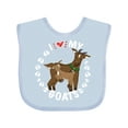 thumbnail image 1 of Inktastic I Heart My Goats with Cute Goats and Hoof Prints Boys or Girls Baby Bib, 1 of 4