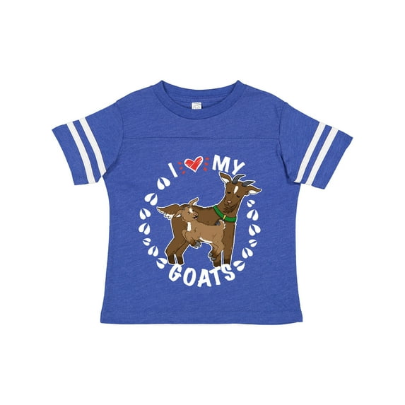 Inktastic I Heart My Goats with Cute Goats and Hoof Prints Boys or Girls Toddler T-Shirt