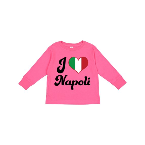 Inktastic I Heart Napoli Boys or Girls Long Sleeve Toddler T-Shirt