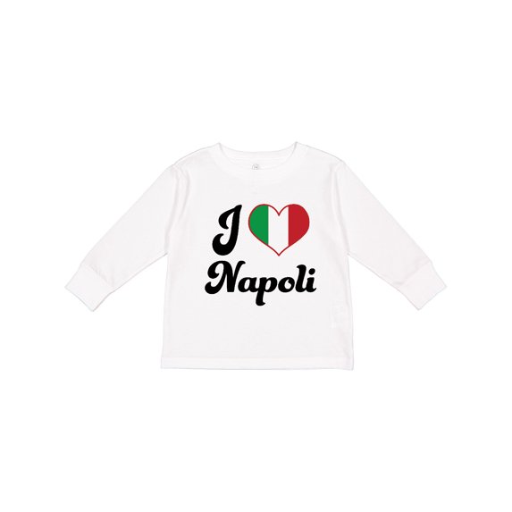 Inktastic I Heart Napoli Boys or Girls Long Sleeve Toddler T-Shirt