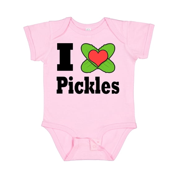 Inktastic I Heart Pickles Boys or Girls Baby Bodysuit