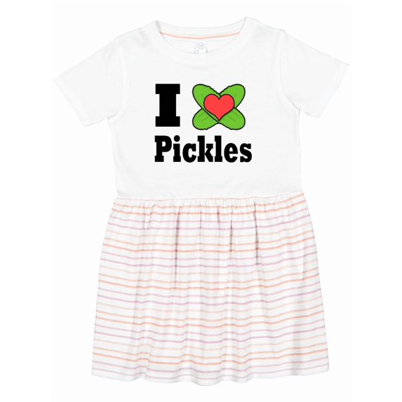 Inktastic I Heart Pickles Girls Toddler Dress