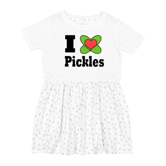 Inktastic I Heart Pickles Girls Toddler Dress