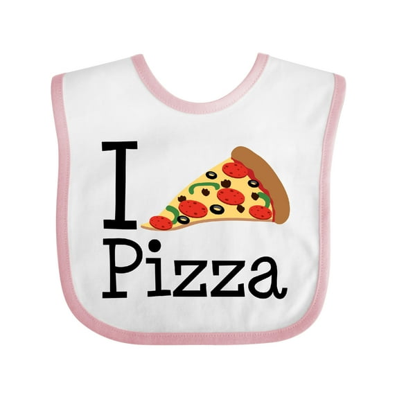 Inktastic I Heart Pizza Boys or Girls Baby Bib