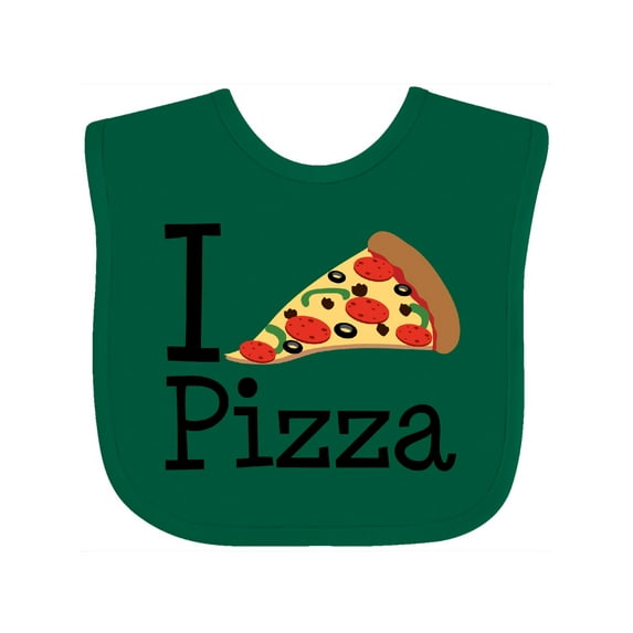 Inktastic I Heart Pizza Boys or Girls Baby Bib