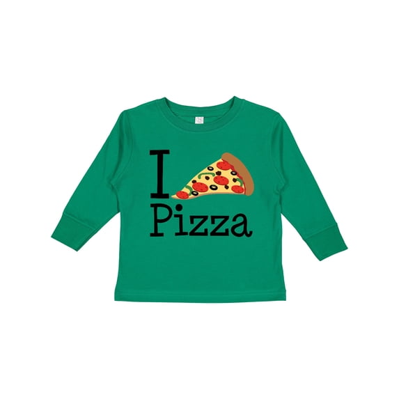 Inktastic I Heart Pizza Boys or Girls Long Sleeve Toddler T-Shirt