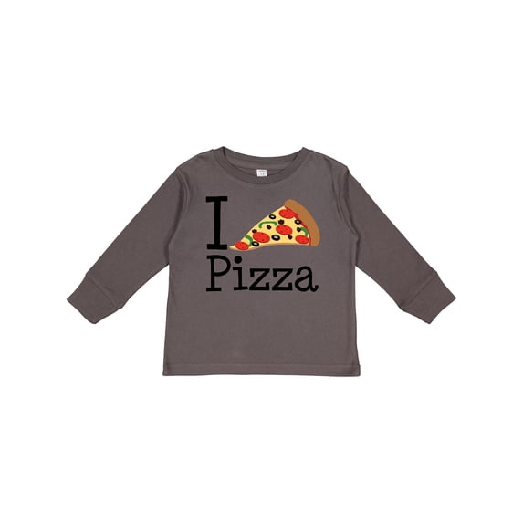 Inktastic I Heart Pizza Boys or Girls Long Sleeve Toddler T-Shirt