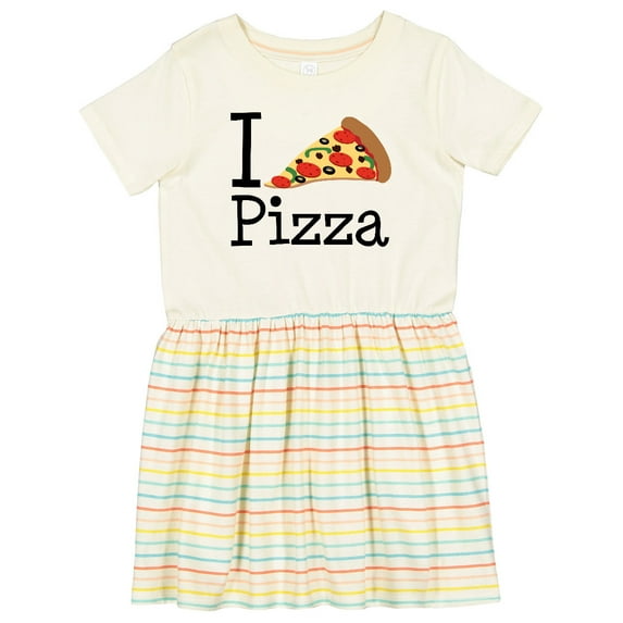 Inktastic I Heart Pizza Girls Toddler Dress