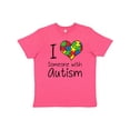 thumbnail image 1 of Inktastic I Heart Someone With Autism Youth T-Shirt, 1 of 5