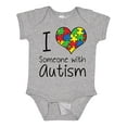 thumbnail image 1 of Inktastic I Heart Someone with Autism Boys or Girls Baby Bodysuit, 1 of 5