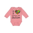 thumbnail image 1 of Inktastic I Heart Someone with Autism Boys or Girls Long Sleeve Baby Bodysuit, 1 of 5