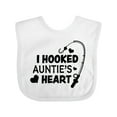 thumbnail image 1 of Inktastic I Hooked Auntie's Heart with Fishing Rod Boys or Girls Baby Bib, 1 of 4