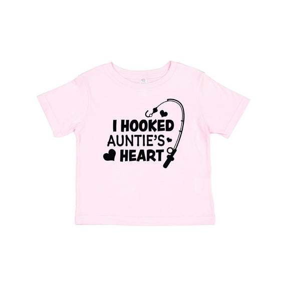 Inktastic I Hooked Auntie's Heart with Fishing Rod Boys or Girls Baby T-Shirt