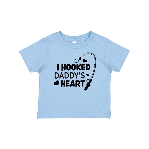 Inktastic I Hooked Daddy's Heart with Fishing Rod Boys or Girls Baby T-Shirt
