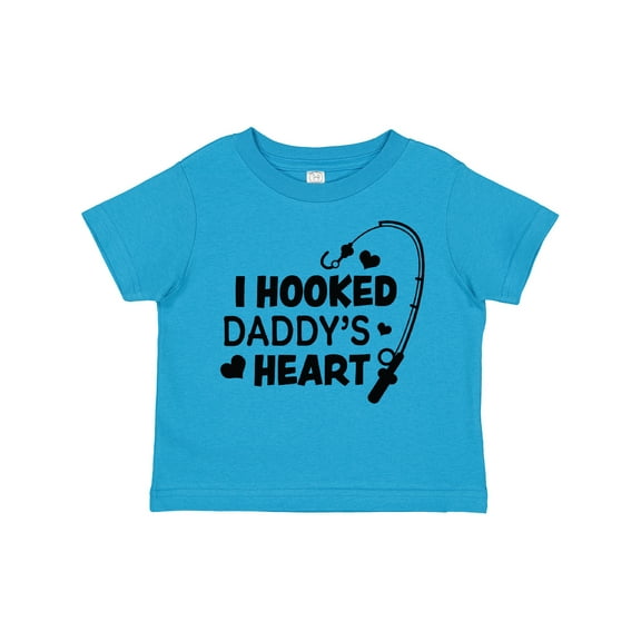 Inktastic I Hooked Daddy's Heart with Fishing Rod Boys or Girls Toddler T-Shirt