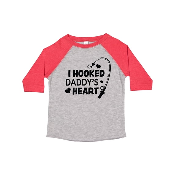 Inktastic I Hooked Daddy's Heart with Fishing Rod Boys or Girls Toddler T-Shirt