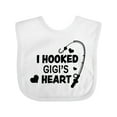thumbnail image 1 of Inktastic I Hooked Gigi's Heart with Fishing Rod Boys or Girls Baby Bib, 1 of 4