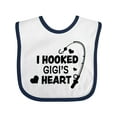 thumbnail image 1 of Inktastic I Hooked Gigi's Heart with Fishing Rod Boys or Girls Baby Bib, 1 of 4