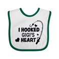thumbnail image 1 of Inktastic I Hooked Gigi's Heart with Fishing Rod Boys or Girls Baby Bib, 1 of 4