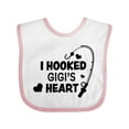 thumbnail image 1 of Inktastic I Hooked Gigi's Heart with Fishing Rod Boys or Girls Baby Bib, 1 of 4
