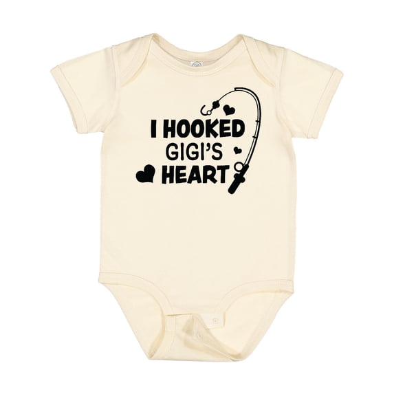 Inktastic I Hooked Gigi's Heart with Fishing Rod Boys or Girls Baby Bodysuit